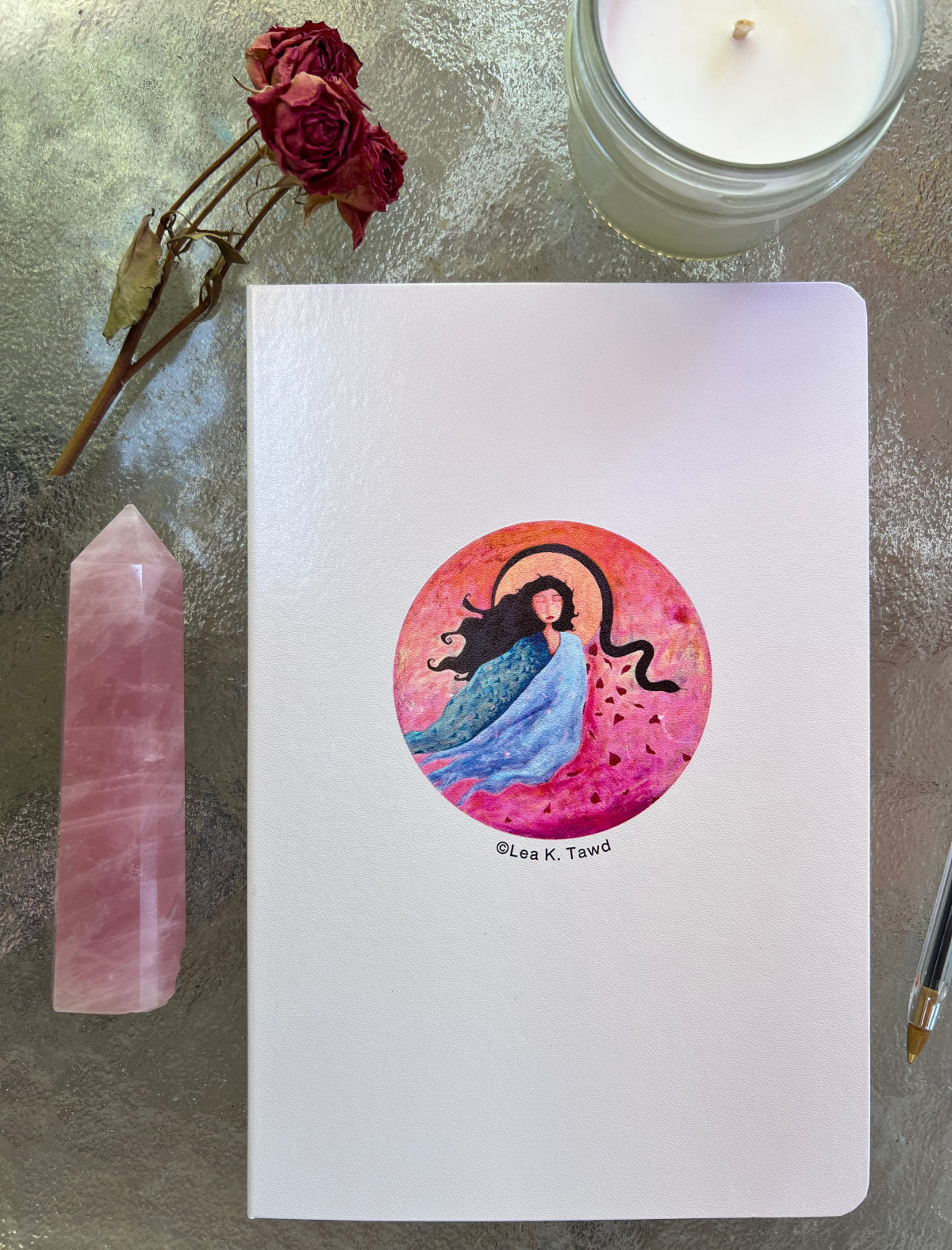 The Moon, the Snake and the Rose - Hardcover bound notebook journal